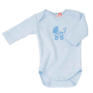 Langarm Body Kinderwagenprint blau - Käthe Kruse