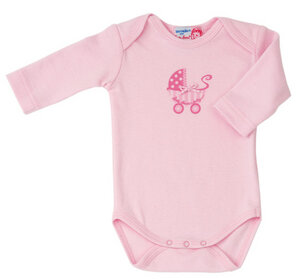 Langarm Body Kinderwagenprint rosa - Käthe Kruse