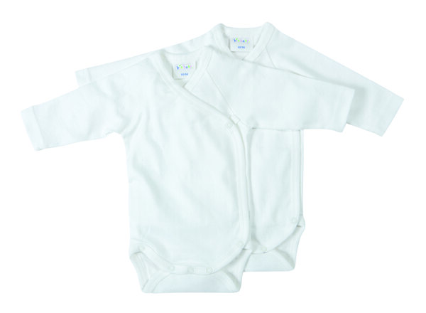 Wickelbody Langarm für Neugeborene 2er Pack - biobaby