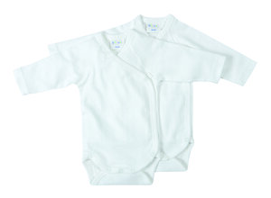 Wickelbody Langarm für Neugeborene 2er Pack - biobaby