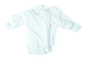 Babybody Langarm 2er Pack weiß - biobaby