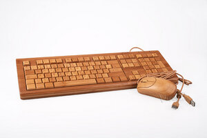 Tastatur und Maus aus Bambus im Set - Bamboo Keyboard und Mouse - Vollholz - BambooTech