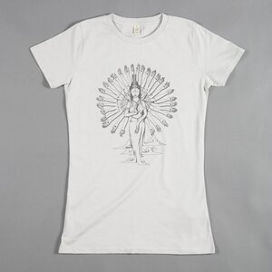 Women T-Shirt GUAN YIN hellgrau - MR. NELSON ecowear