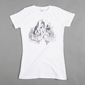 Women T-Shirt BUDDHA ART weiss - MR. NELSON ecowear
