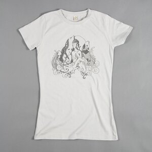 Women T-Shirt BUDDHA ART hellgrau - MR. NELSON ecowear