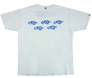 Unisex Short Sleeve Round Neck Tee with Clouds - Chakura by Ku Ambiance