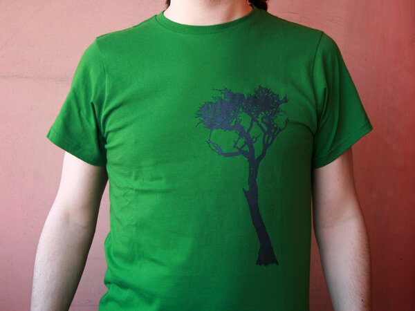 Fair-Trade Bio-Männershirt 'Steppe' - Hirschkind