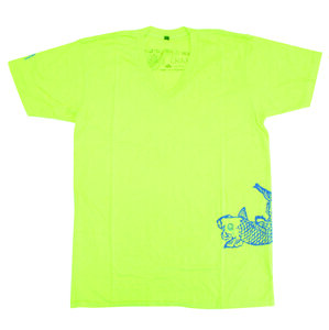 Unisex Short Sleeve V-Neck Tee with Koi - Chakura by Ku Ambiance