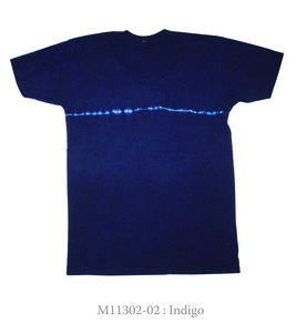 REAL INDIGO - Unisex Organic Short Sleeve V Neck Tee - Breast Line - Chakura by Ku Ambiance