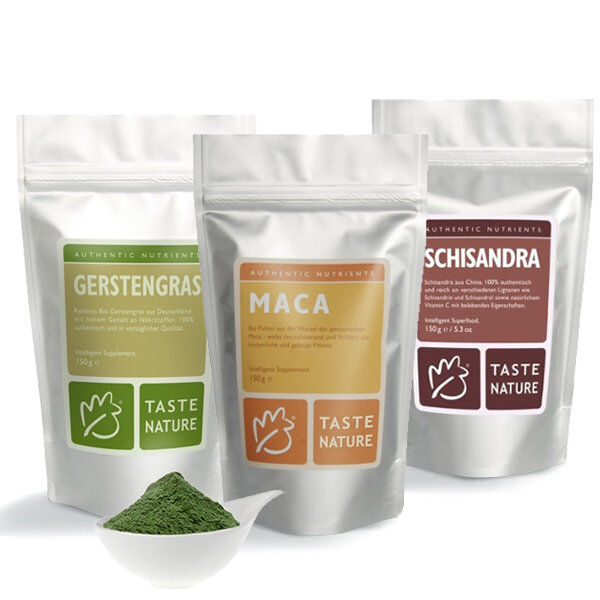 Taste Nature Power Pack Maca/Gerstengras/Schisandra - Taste Nature
