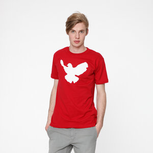 Pigeon T-Shirt white/red - THOKKTHOKK