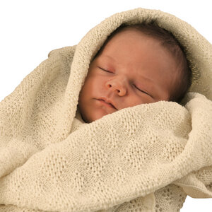 80cm x 100cm disana Bio Wolle Babydecke - Disana