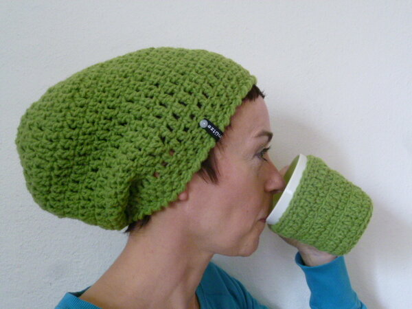 Häkelmütze Greenbean - mörtel.mütze