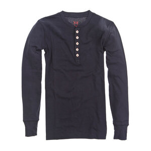 HENLEY RIB KNIT SHIRT - Knowledge Cotton Apparel