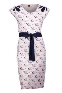 Kleid Penelope, cream & navy - Nancy Dee