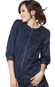 Bluse mit 3/4-Arm, navy - Mandala