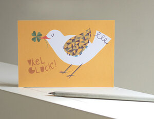 Öko-Postkarte 'Viel Glück' - MOZAÏQ eco design