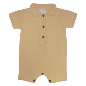 Aravore Sommer Strampler mit Polokragen,  Farbe: gelb - Aravore