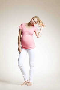 Umstands Stretch Jeans, Farbe: weiss - Boob