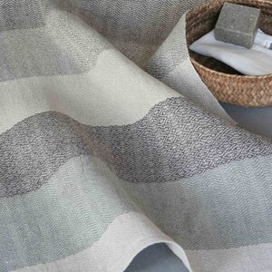 Handgewebtes Handtuch, 100 % Leinen, gestreift, made in Germany - tuchmacherin - handgewebtes design