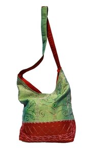 Umhängetasche, mit Stickerei zwei Farben 789-08 - Karma Fair Trade