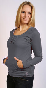 Damenshirt sportive, graublau - Preciosa