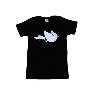 T-Shirt schwarz - VOGEL - girl - nicegreenstuff