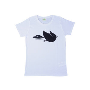 T-Shirt weiß - VOGEL - girl - nicegreenstuff