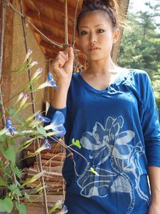 Chakura Lotus ¾ Sleeve Airy Top - Chakura by Ku Ambiance