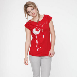 Shirt Pusteblume in rot - FellHerz
