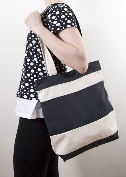 Tasche gestreift - Lena Schokolade