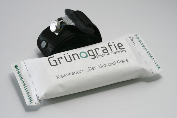 Kameragurt aus Autoanschnallgurt - Grünografie