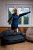 Kleid mit blauen Elefanten und Kapuze - Ken Panda