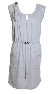 Ärmelloses Kleid, grau gestreift - STUDIO JUX