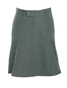 Leinen-BW Rock, olive - refreshed