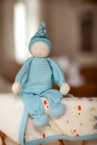 Püppchen blau-weiß - biobaby