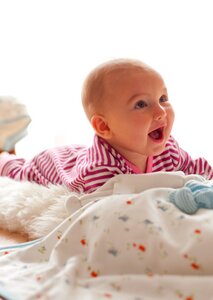 Baby-Overall ohne Fuß rosa-weiß  - biobaby