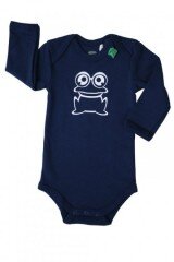 Langarm-Body Frosch  - Green Cotton