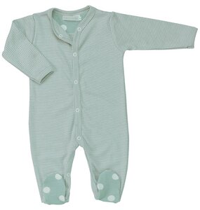 Baby-Strampler mit Fuß in Türkis - Organics for Kids