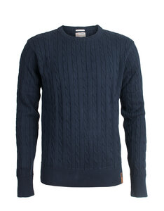 Cable Knit Round Neck - KnowledgeCotton Apparel