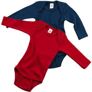 Engel Bio Wolle Seide Baby Body lang-Arm - Engel natur