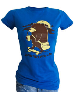 Girlie 'Der Skatebär', T-Shirt aus Biobaumwolle - Coaster Roller
