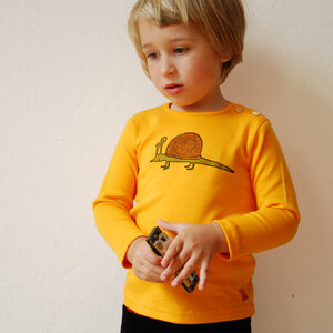Kinder longsleeve Schnigel gelb - Cmig