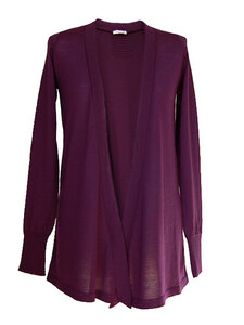 MALIN Merinowolle Strickjacke - lila - woodlike
