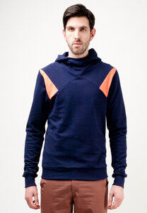 SYM Hoodie Marine blue organic cotton - TRECHES