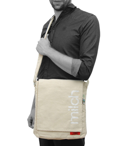 Canvas Umhängetasche Unisex | Bio Fair - milch Basics