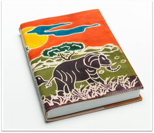 Elephant In Jungle Leder Notizbuch - Kalakosh