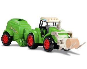 Dickie Toys Eco Farm - Farm Tractor - Anhänger zur Produktion von Heurundballen  - Dickie Toys