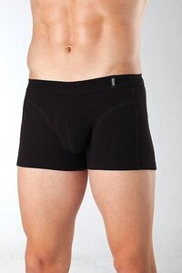 Boxershort mit Ripp-Effekt, schwarz 413 - KUMPF