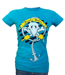 Girlie 'Paul Piratenpapagei', T-Shirt aus Biobaumwolle - Coaster Roller